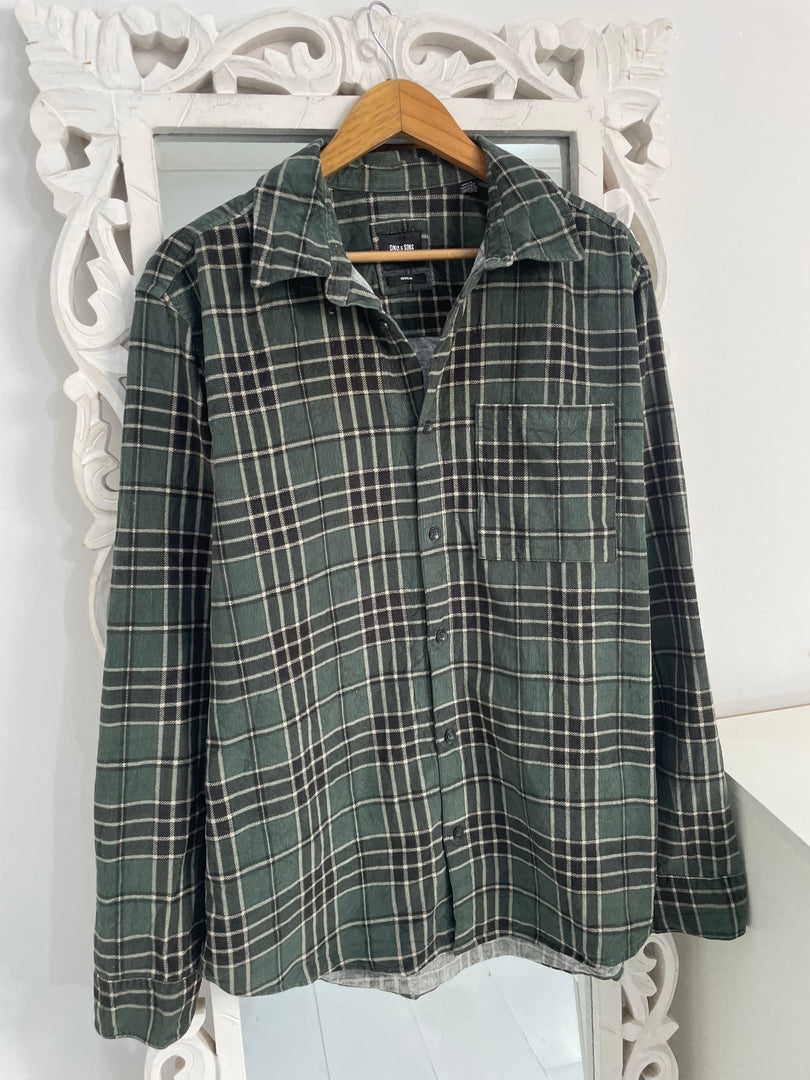 Thick Corduroy Shirt-Chest 46