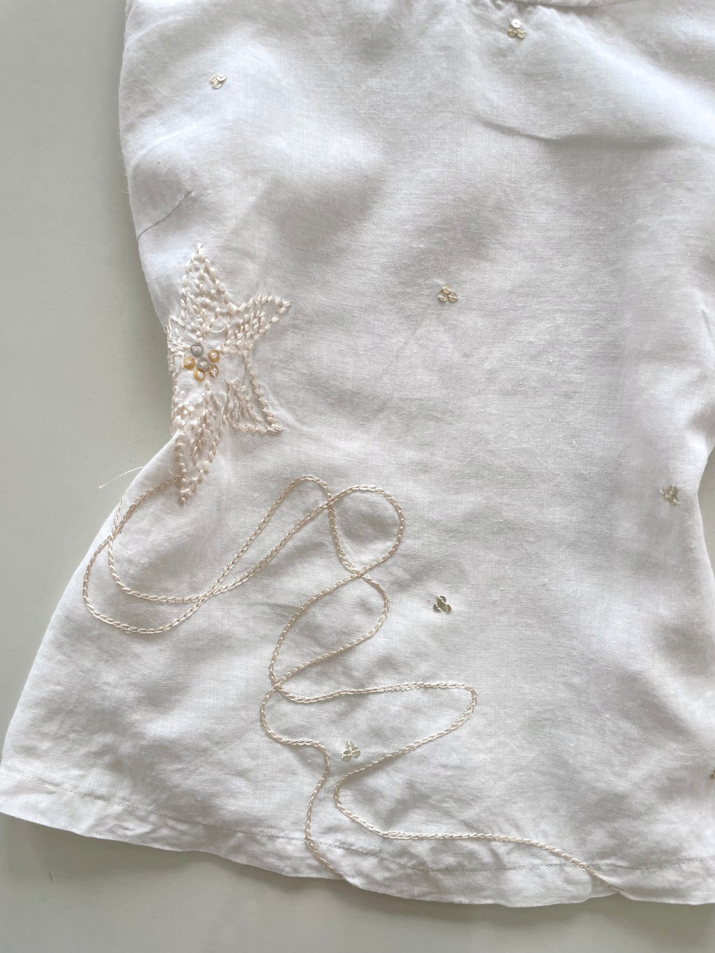 Di Marzia Embroidered Sheer Vintage Top-Bust 38