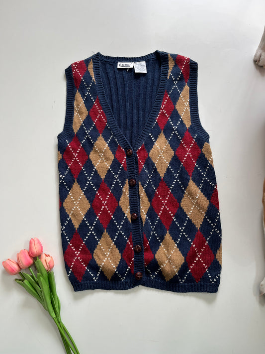 CAPACITY ARGYLE VEST - BUST 34 to 36