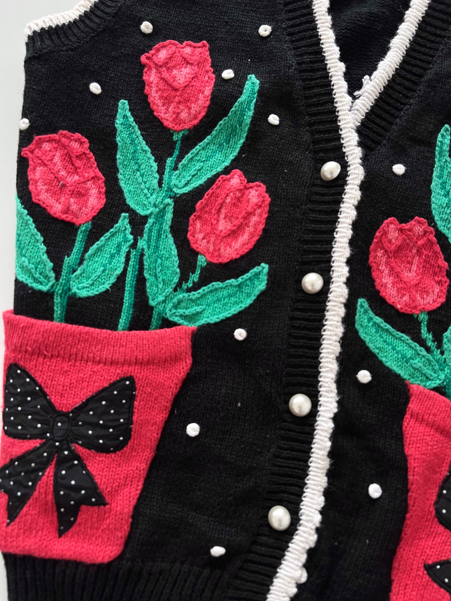 Belle Pointe Embroidered Sweater-Bust 40