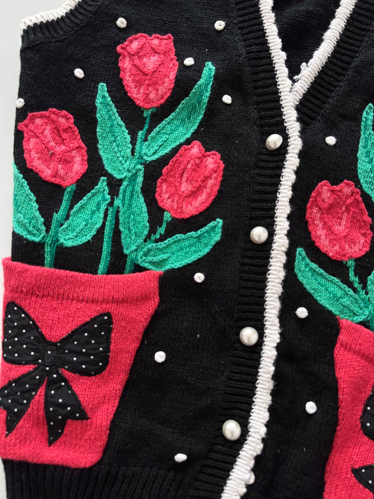 Belle Pointe Embroidered Sweater-Bust 40