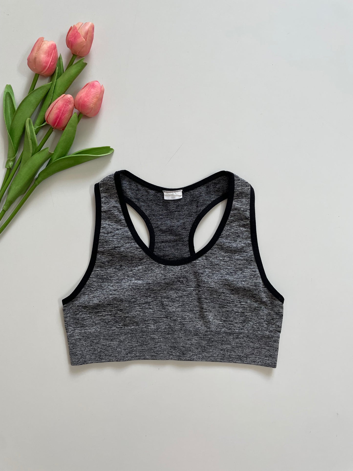 FOSSIL GREY SPORTS BRA - BUST 26 TO 30