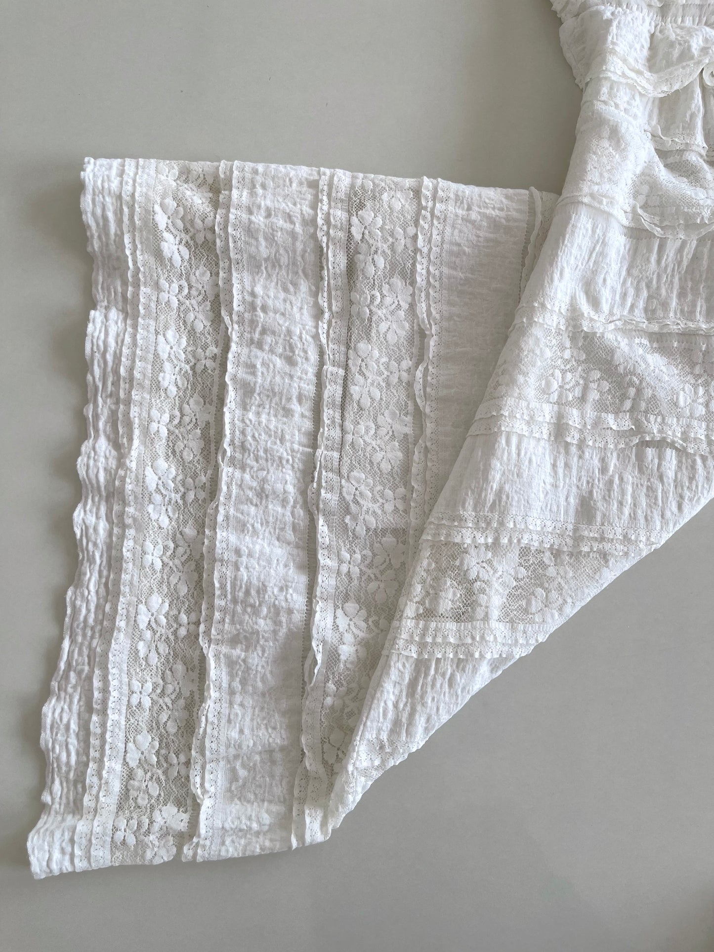 Pearl White Ruffle Dress-Bust 34 to 36