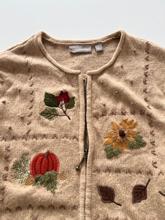 Croft&Barrow Embroidered Zipper-Bust 48