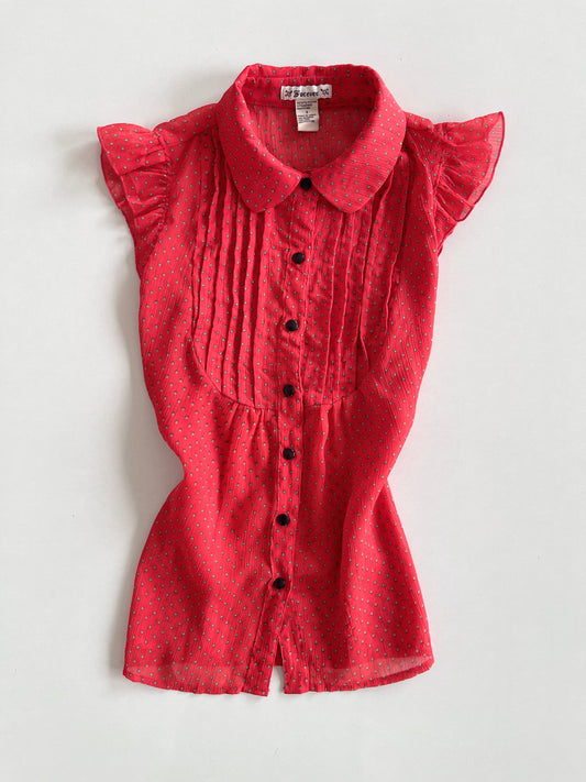 Forever Polka Dot Sheer Top-Bust 36