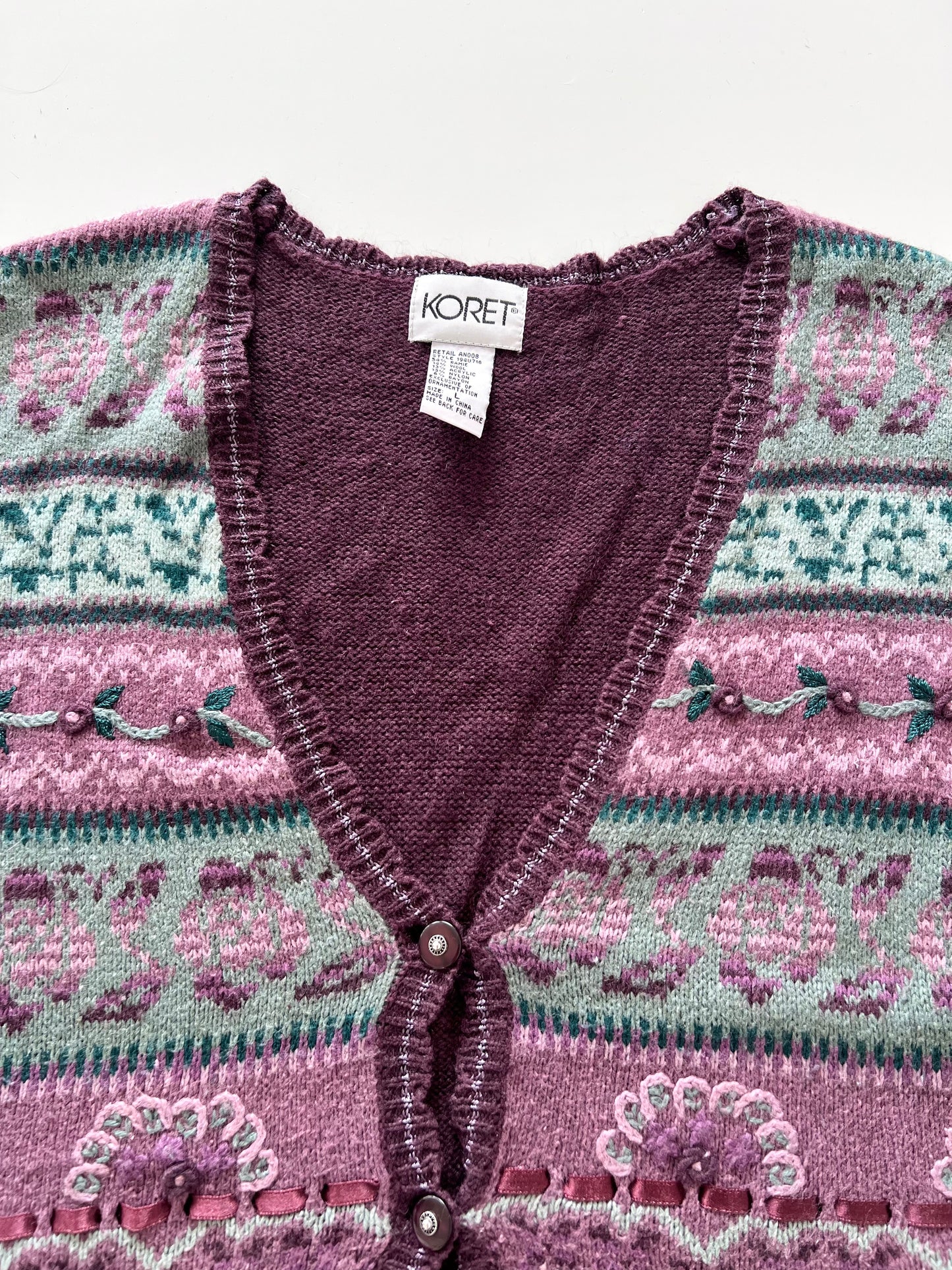 Koret Embroidered Sweater-Bust 48