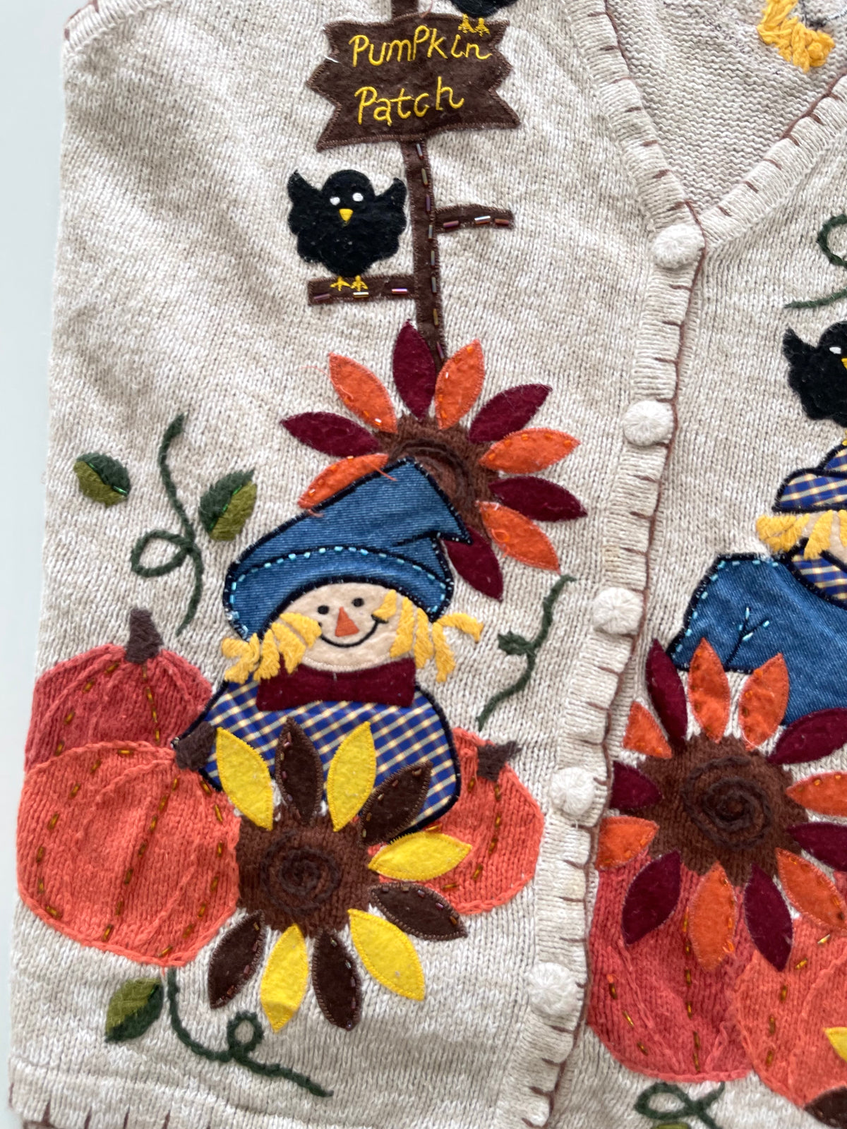 Bobbie Brooks Embroidered Christmas Vest Sweater-Bust 50