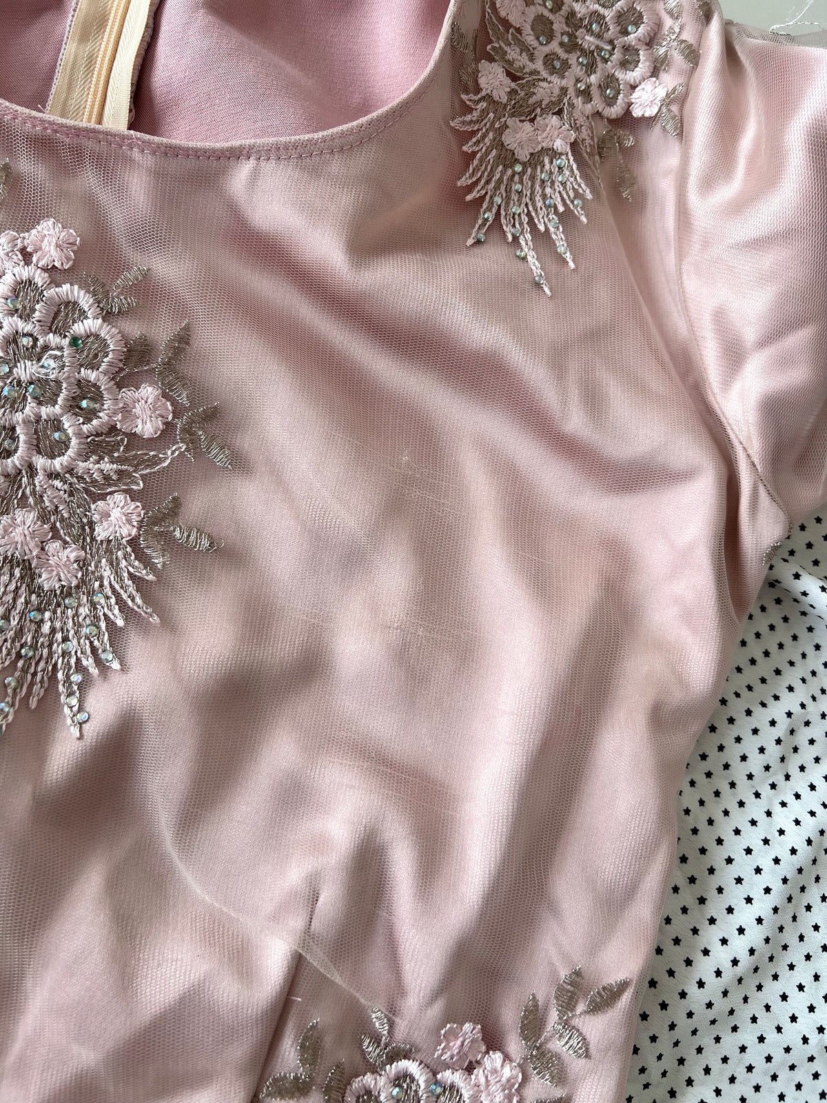 Lace Embroidered Vintage Top-Bust 38