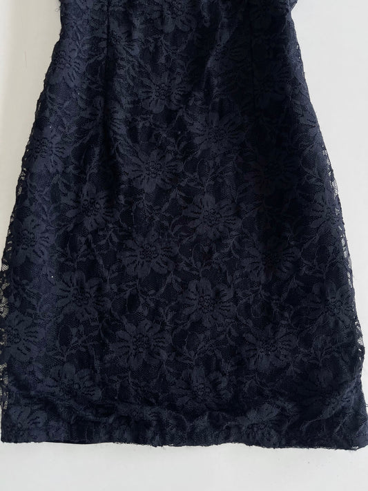 Gothic Black Vintage Halter Dress-Bust 28 to 30