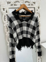 Plaid Sweater-Bust 44