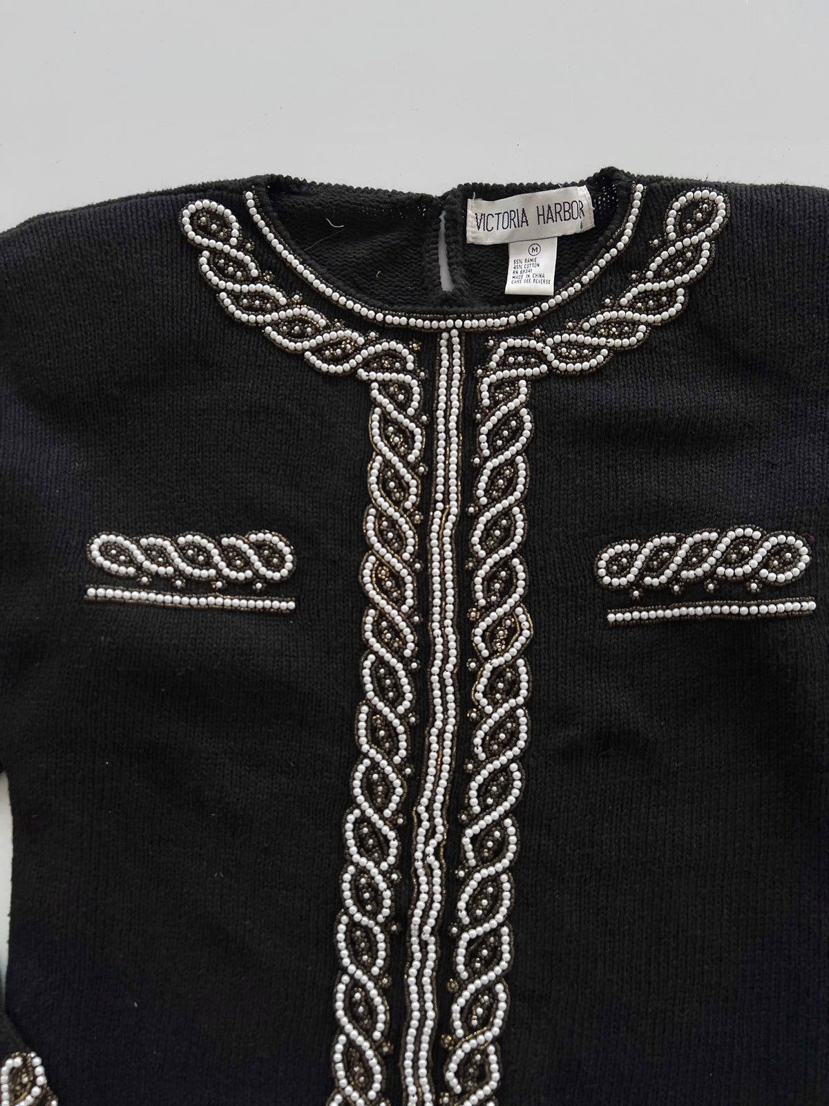 Victoria Harbour Embroidered Cardigan Sweater-Bust 44