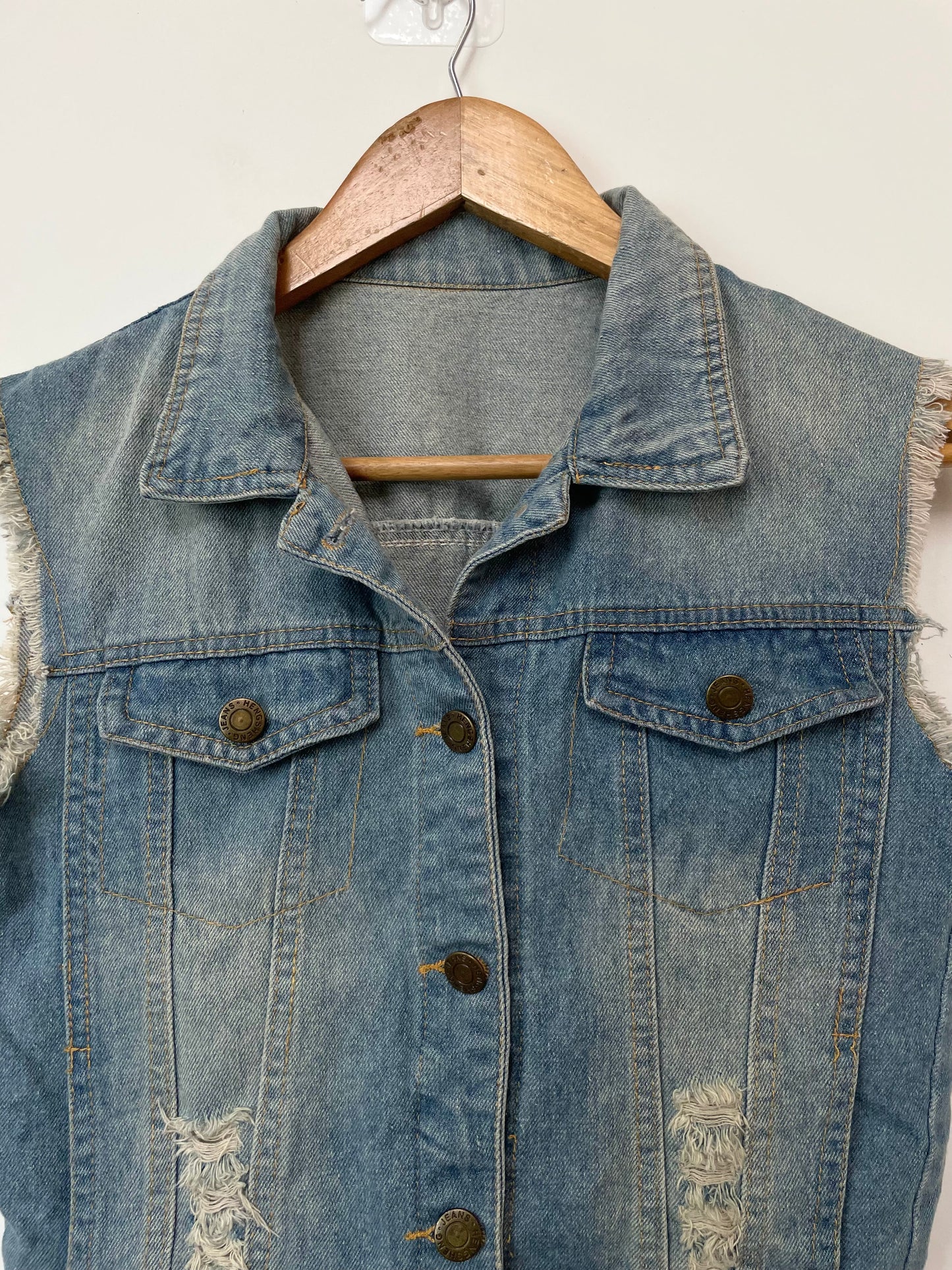 Denim Vest-Bust 34