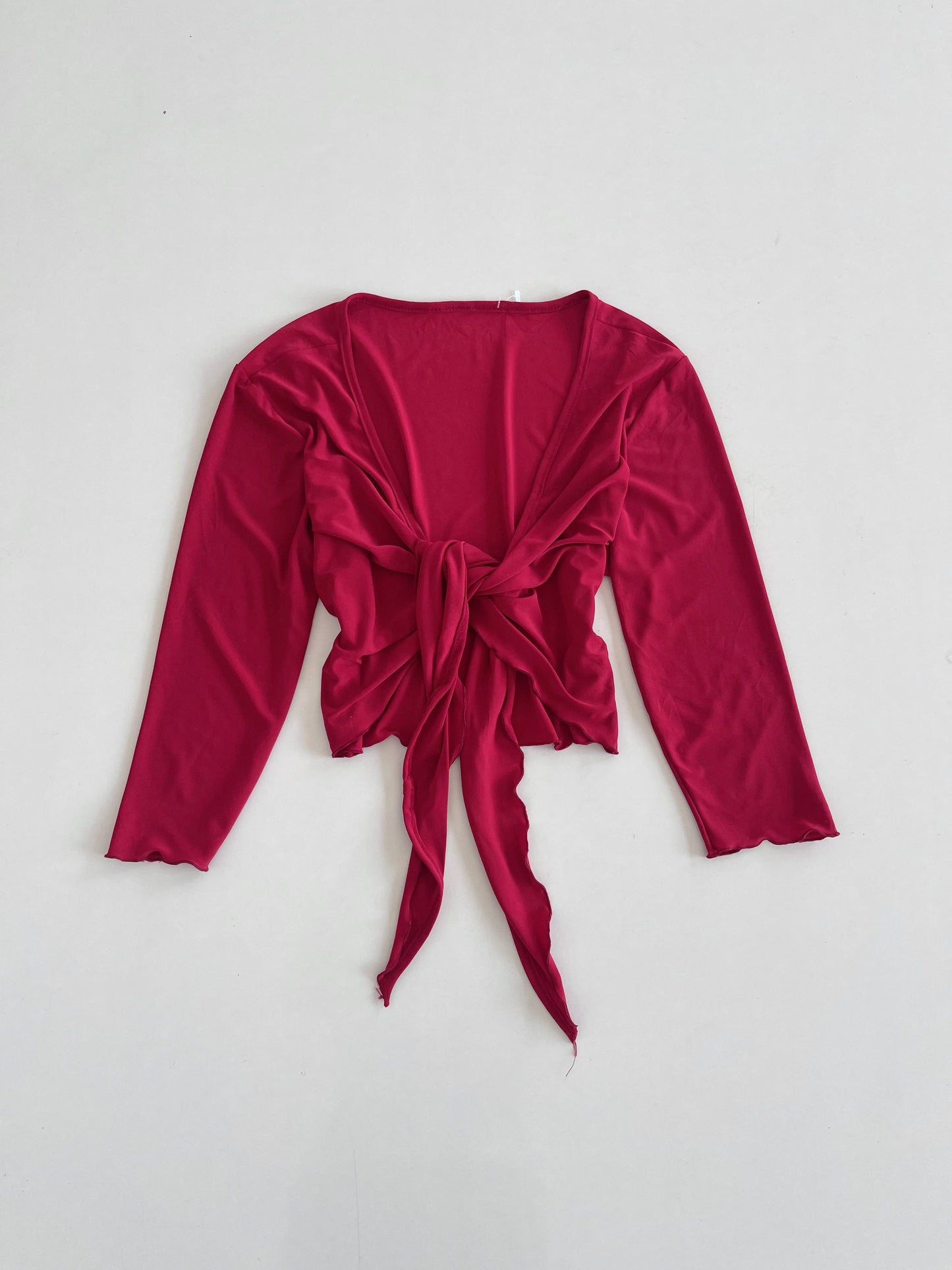 Red Front Knot Top-Bust 42 to 46