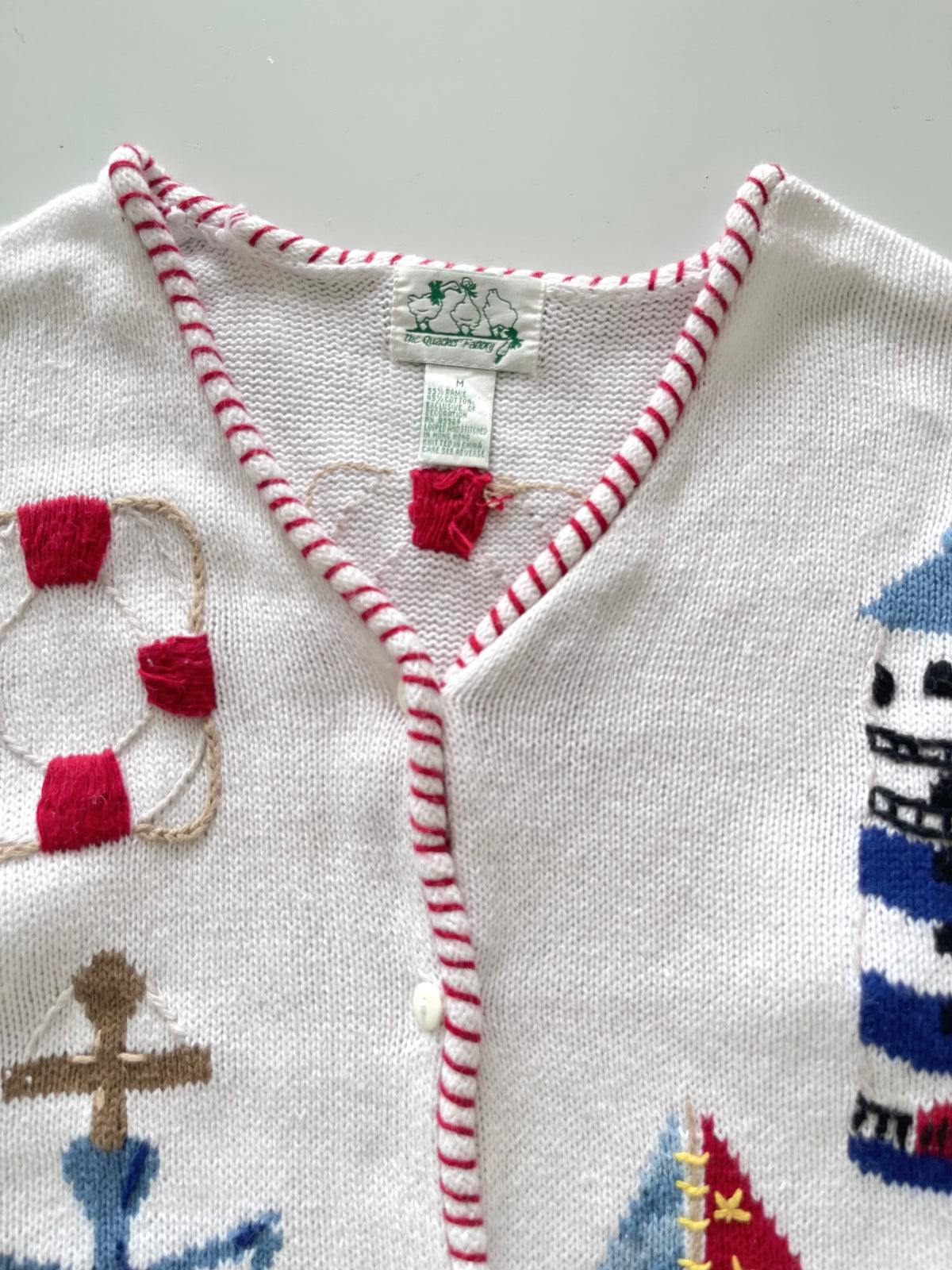 The Quacker Factory Embroidered Vest Sweater-Bust 46