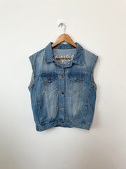 Embroidered Denim Vest-Bust 36