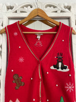 Load image into Gallery viewer, White Stag Christmas Sweater Vest-Bust 36

