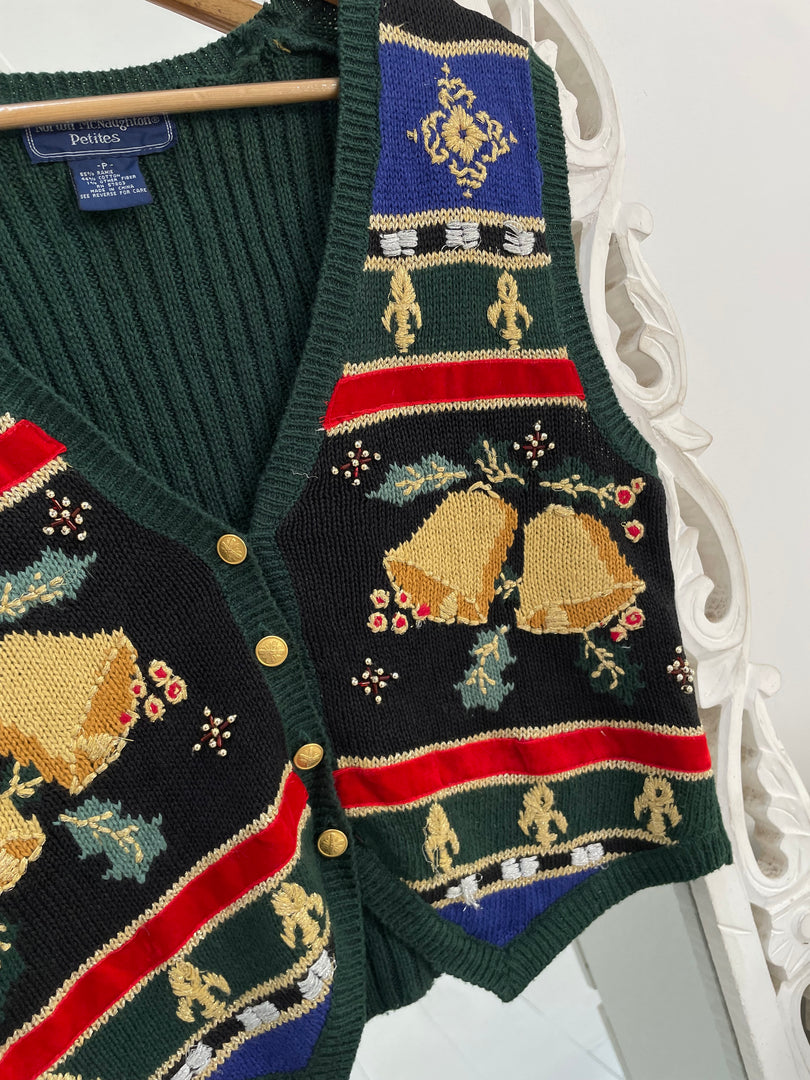 Norton McNaughton Christmas Sweater Vest-Bust 38