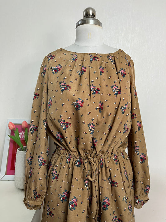 SAND FLORAL DRESS - BUST  36