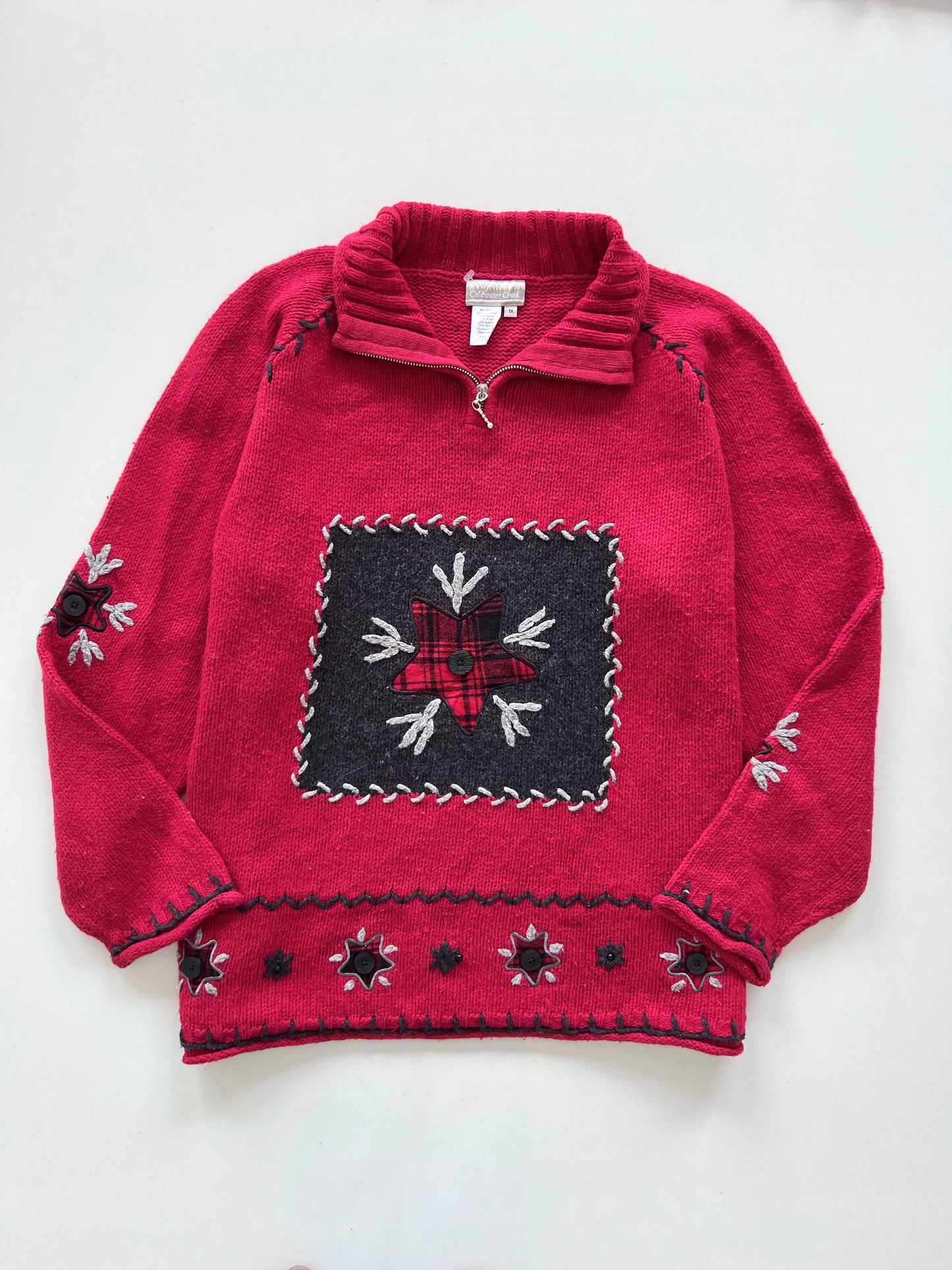 Coldwater Creek Embroidered Sweater-Bust 48