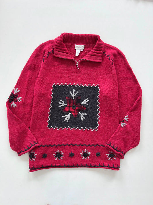 Coldwater Creek Embroidered Sweater-Bust 48