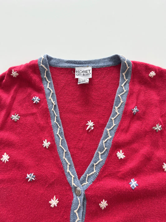 Koret City Blues Embroidered Vest Sweater-Bust 46