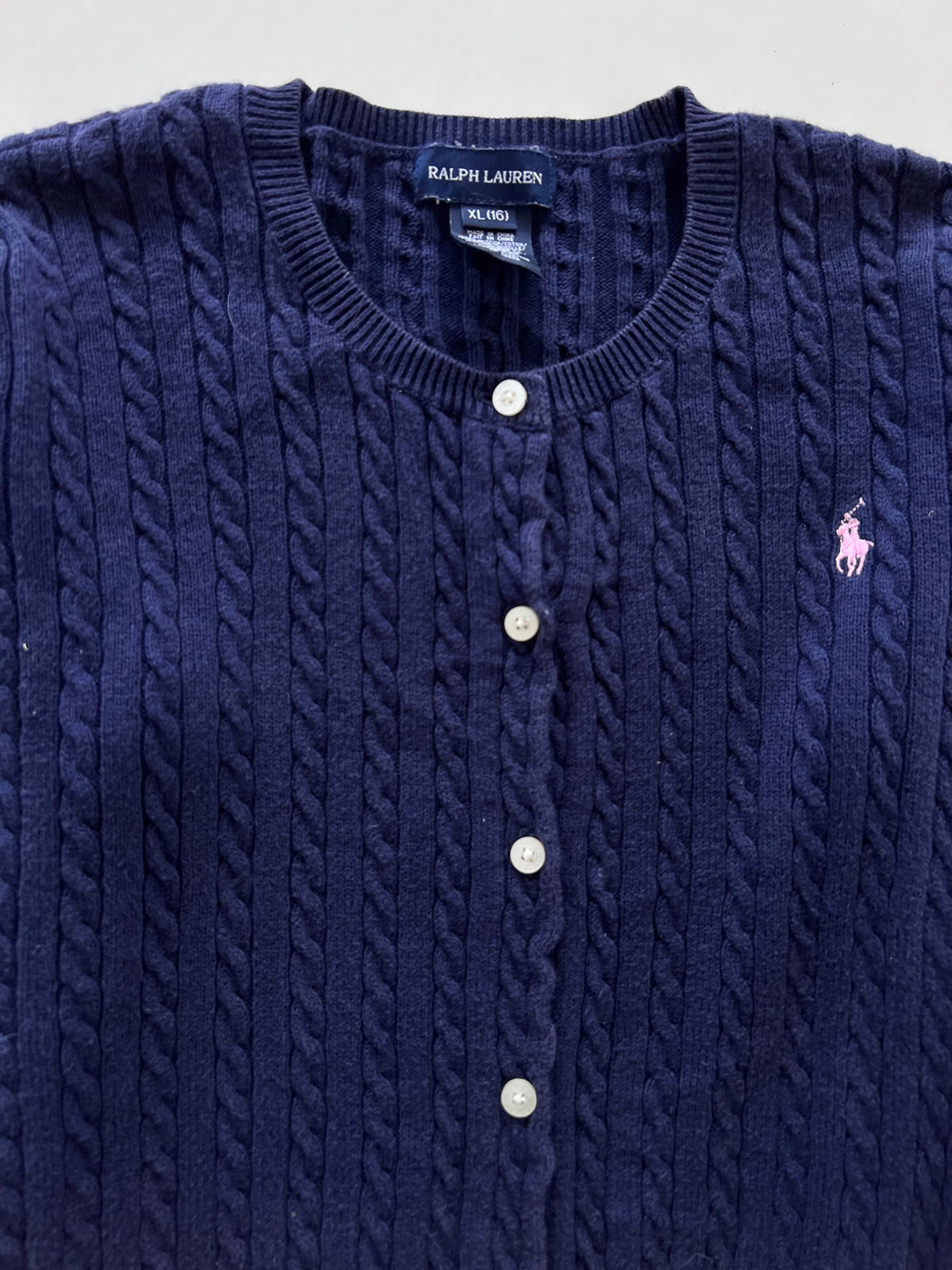 Ralph Lauren 100%Cotton Vintage Cardigan-Bust 34 to 36