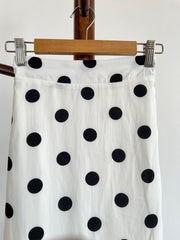 Polka Dot White Skirt-Waist 30 to 32