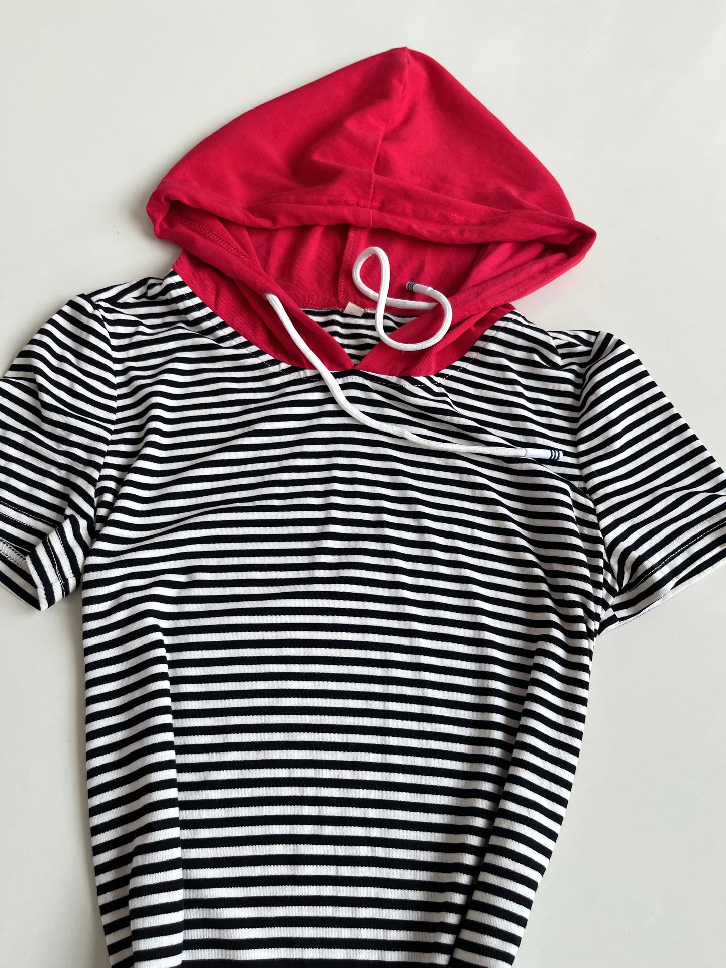Striped Hooded Dress-Bust 34 to 36