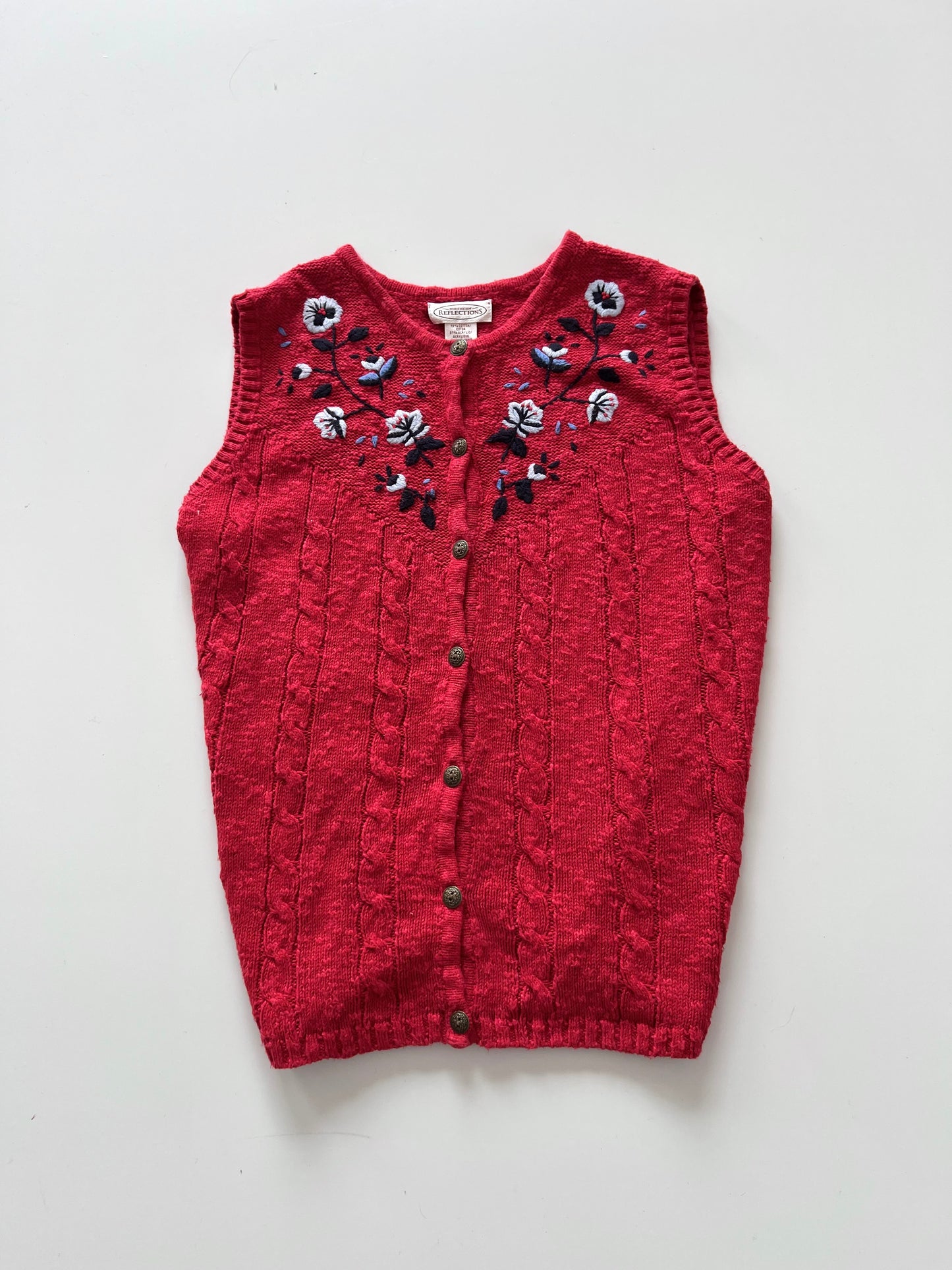 Reflections Embroidered Sweater-Bust 46