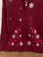 Embroidered Christmas Sweater-Bust 38