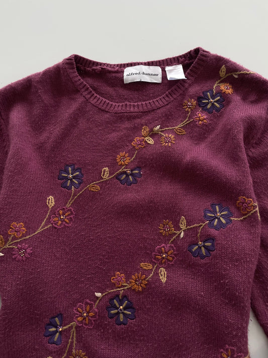 Alfred Dunner Embroidered Sweater-Bust 46