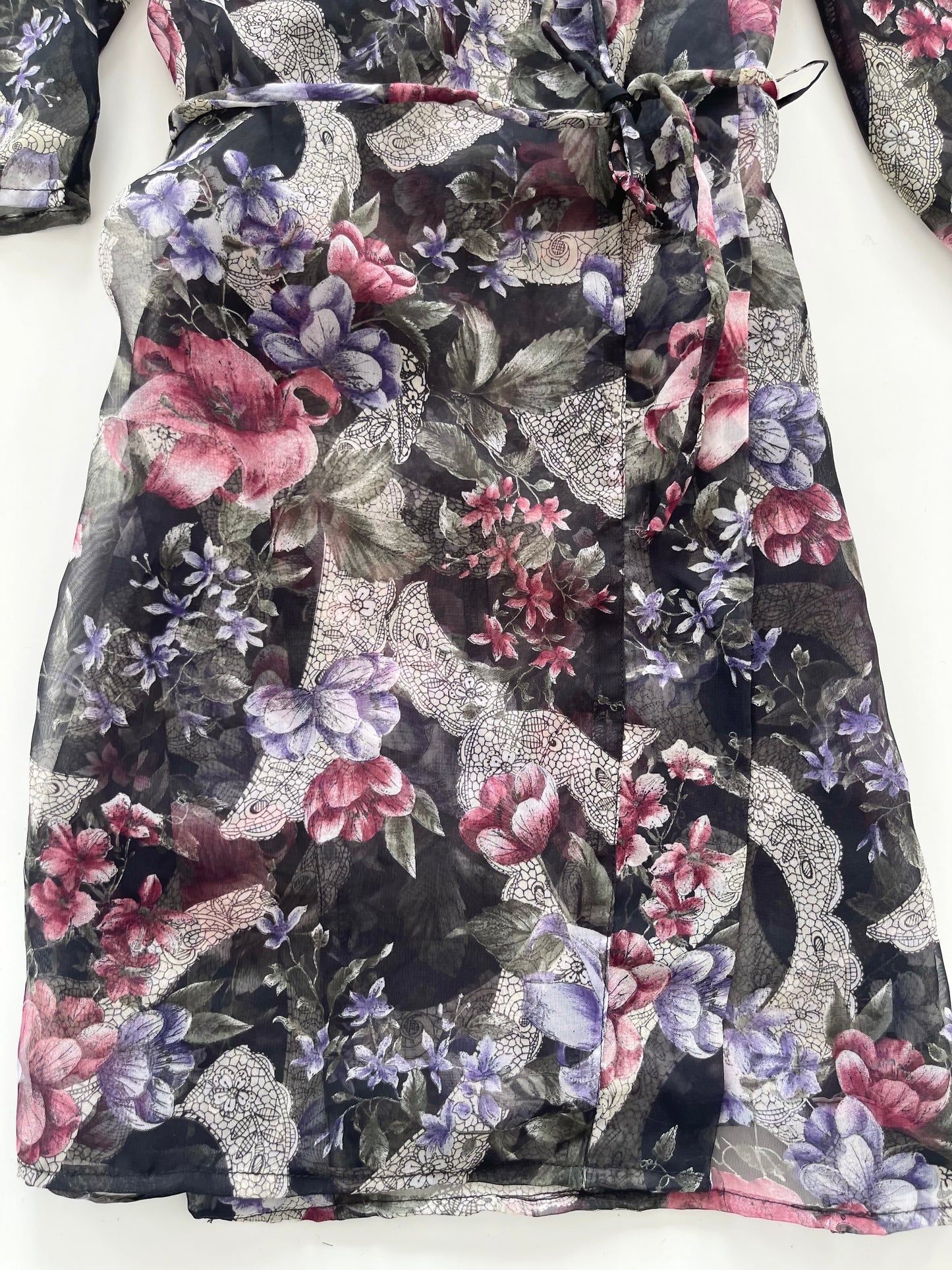 Wraparound Sheer Loungewear-Bust 38 to 40