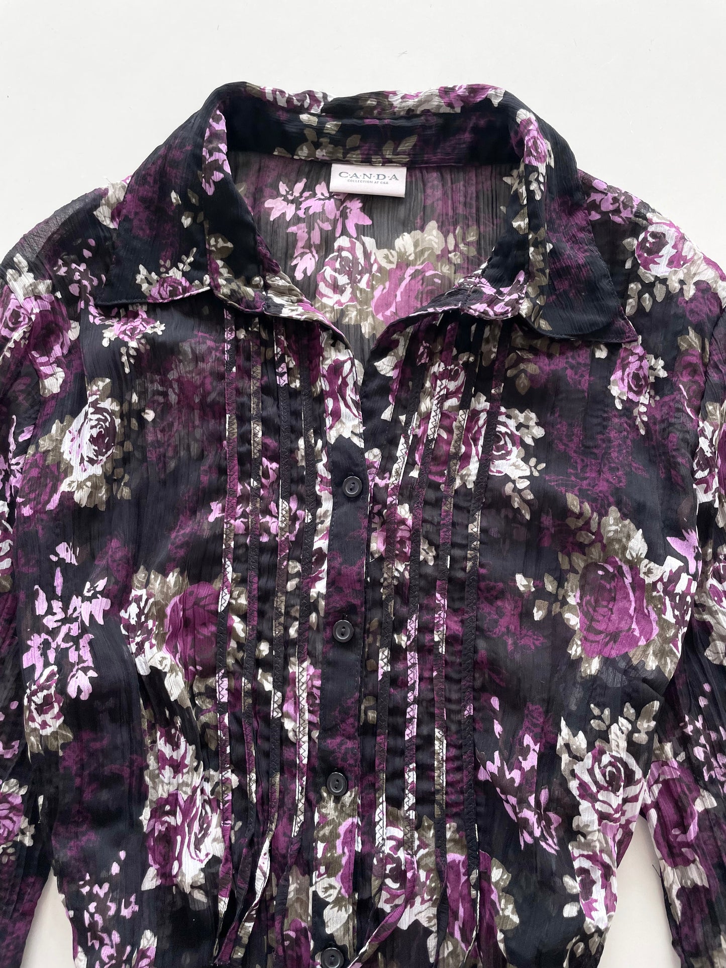 Canda Floral Sheer Shirt-Bust 48