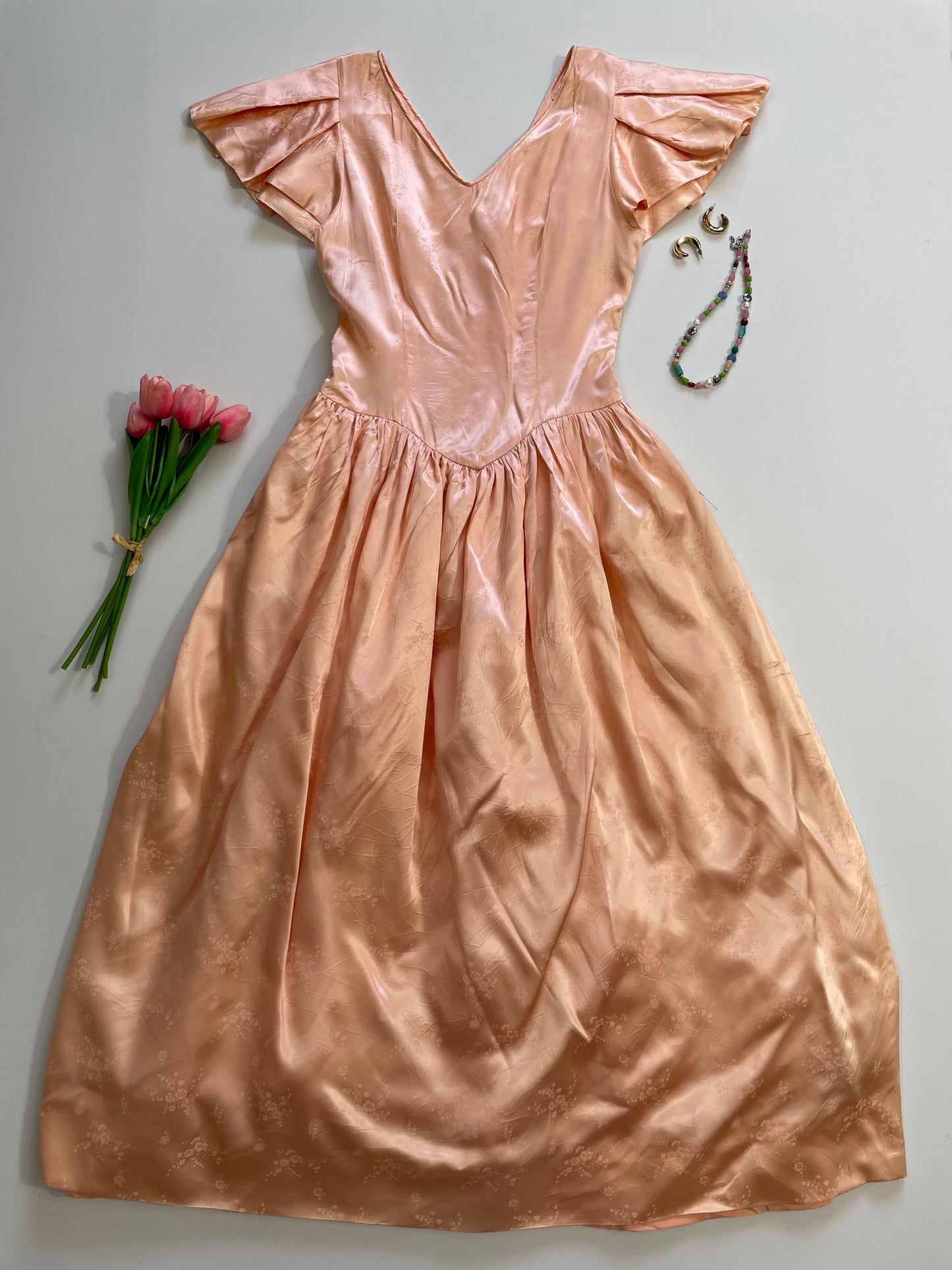 Fairy Core Satin Dress-Bust 30