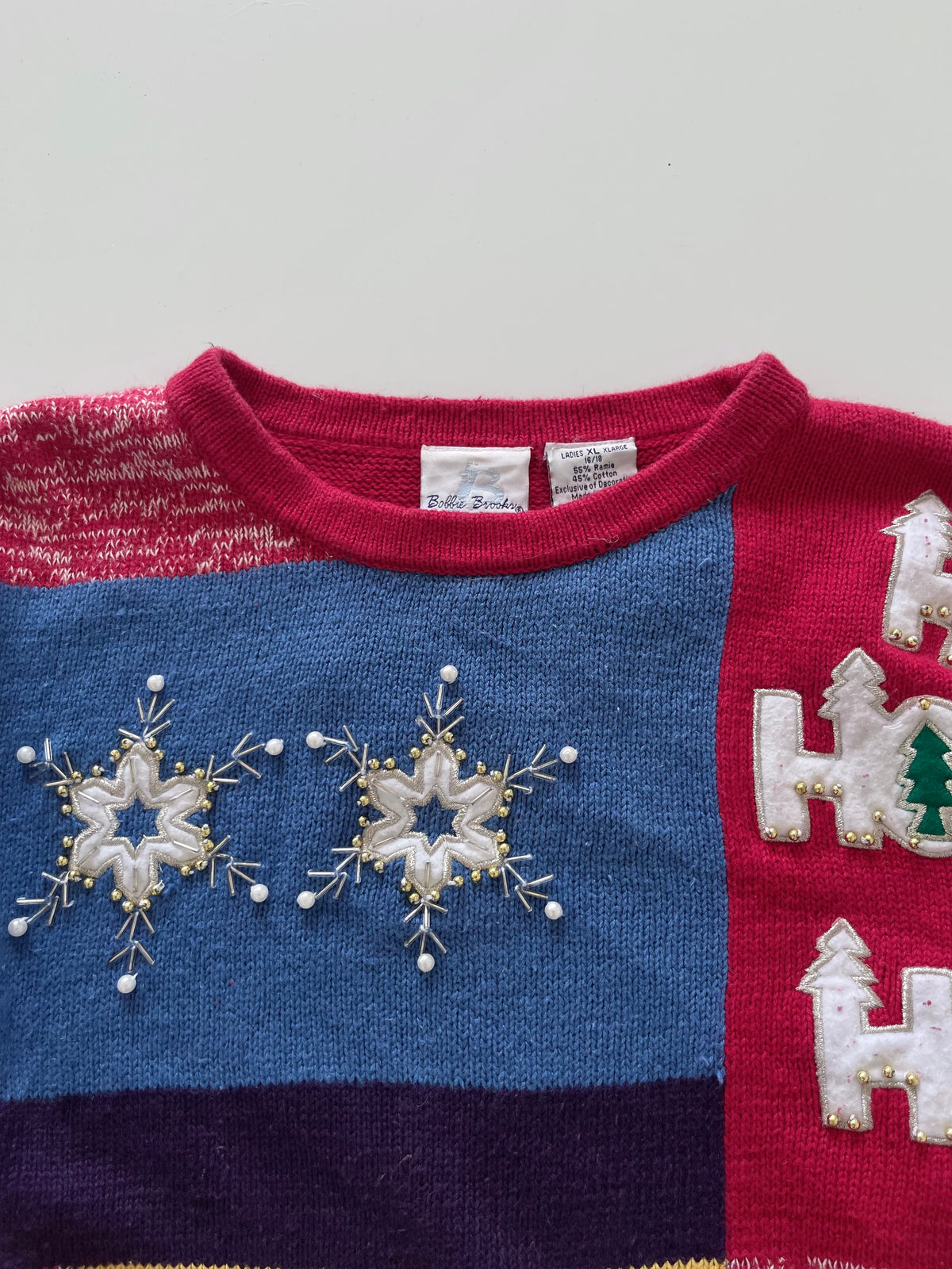 Bobbie Brooks Embroidered Christmas Sweater-Bust 50