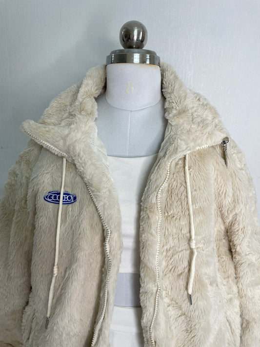 WINDHAM CREAM FUR COAT - BUST 46