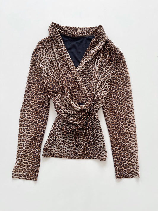 Animal Print Vintage Top-Bust 42 to 44