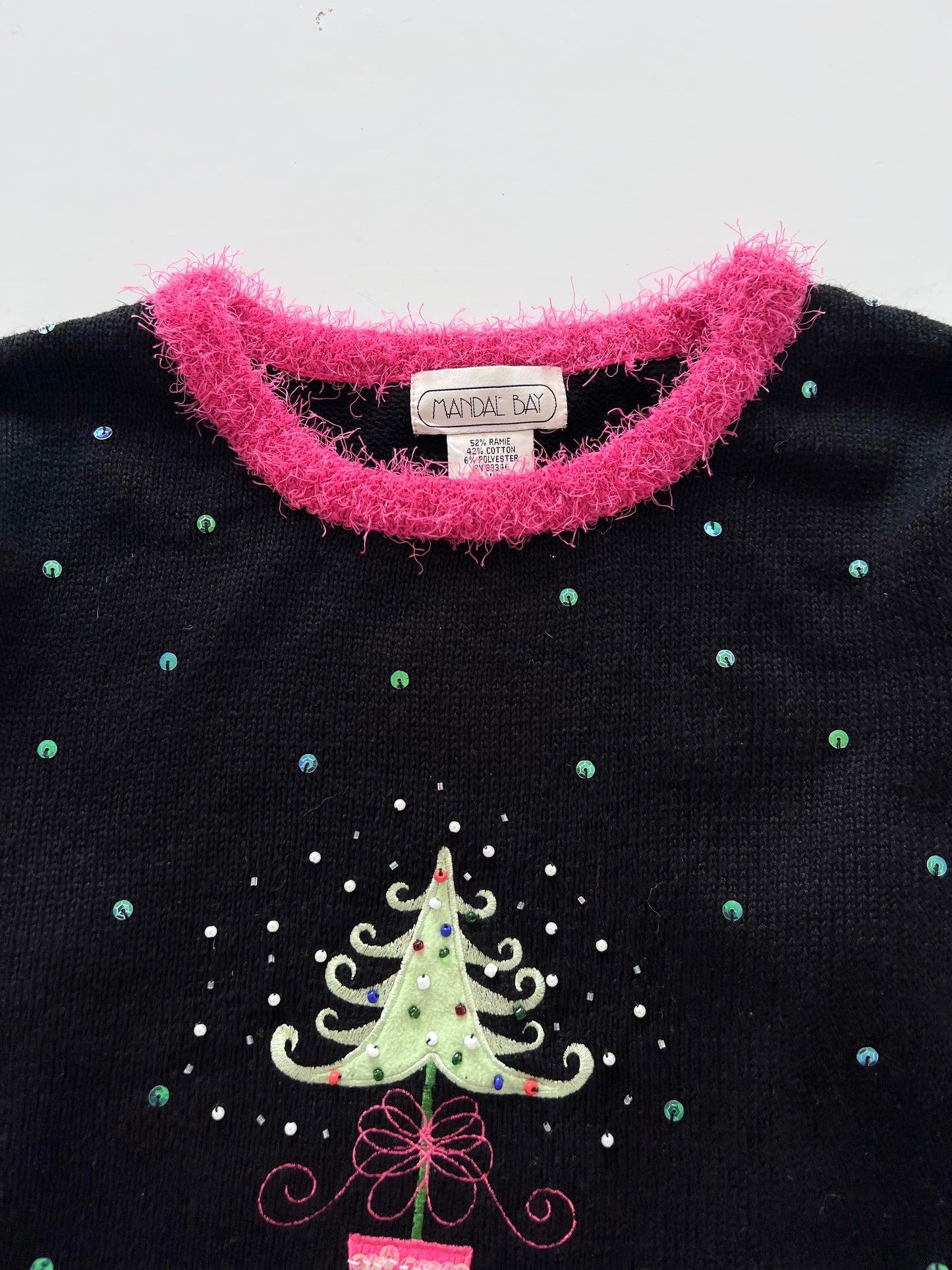 Mandal Bay Embroidered Christmas Sweater-Bust 50