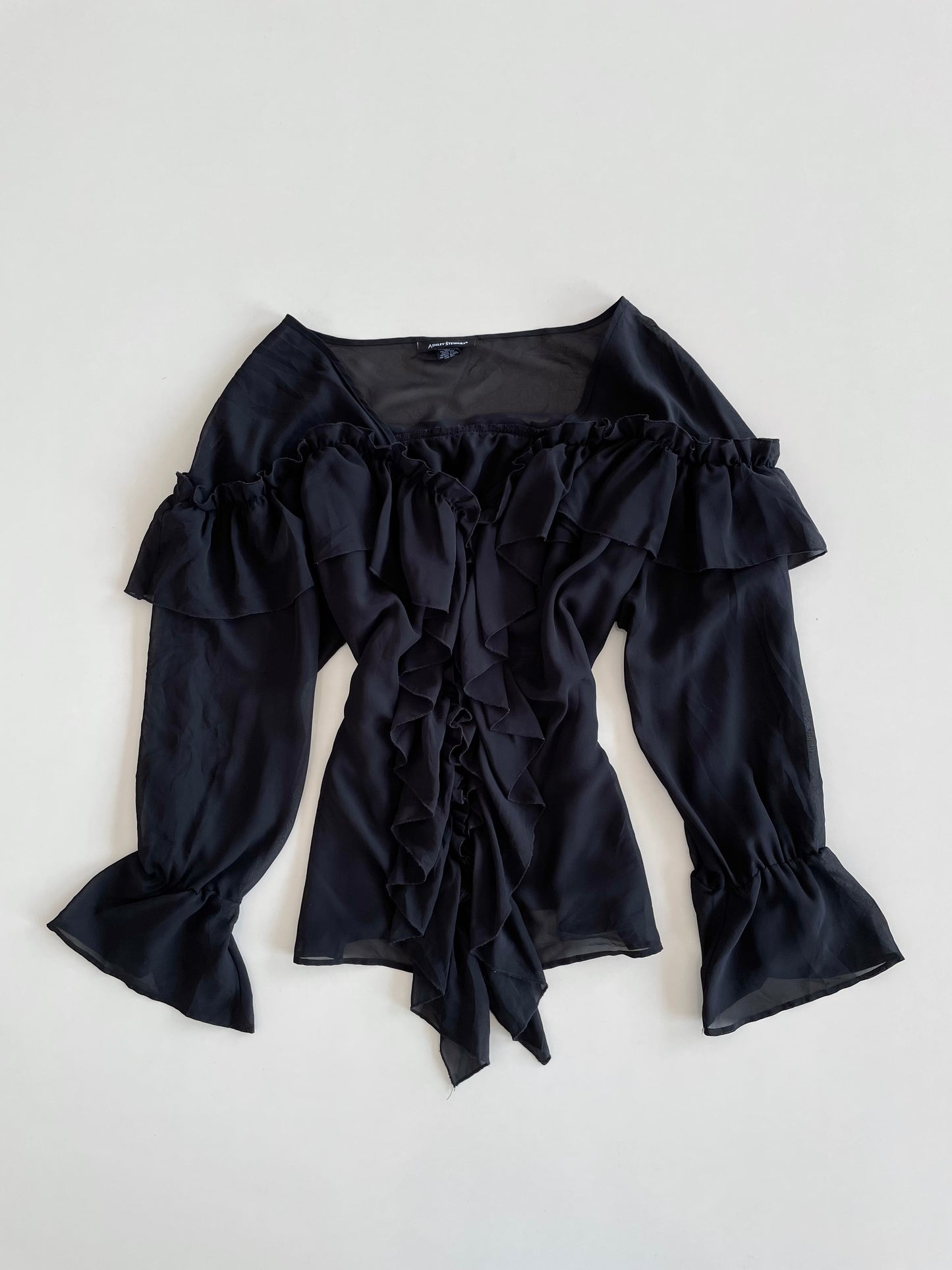Ashley Stewart Ruffle Vintage Top-Bust 54