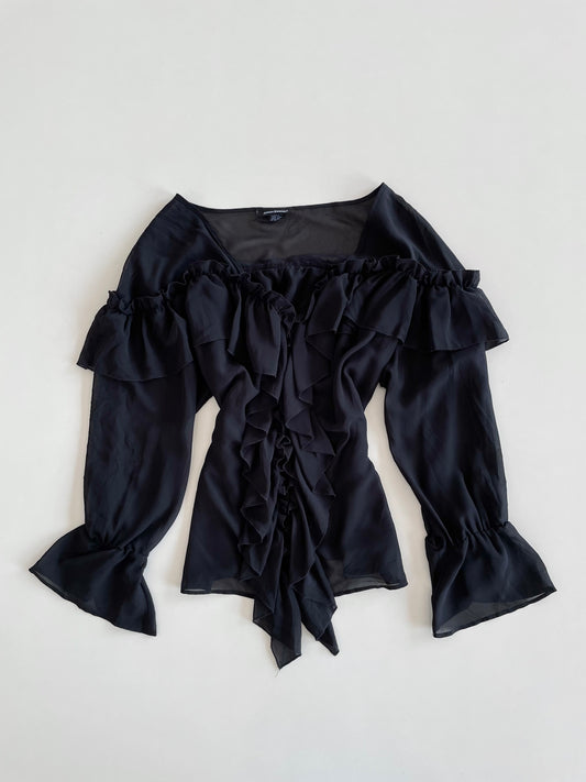 Ashley Stewart Ruffle Vintage Top-Bust 54
