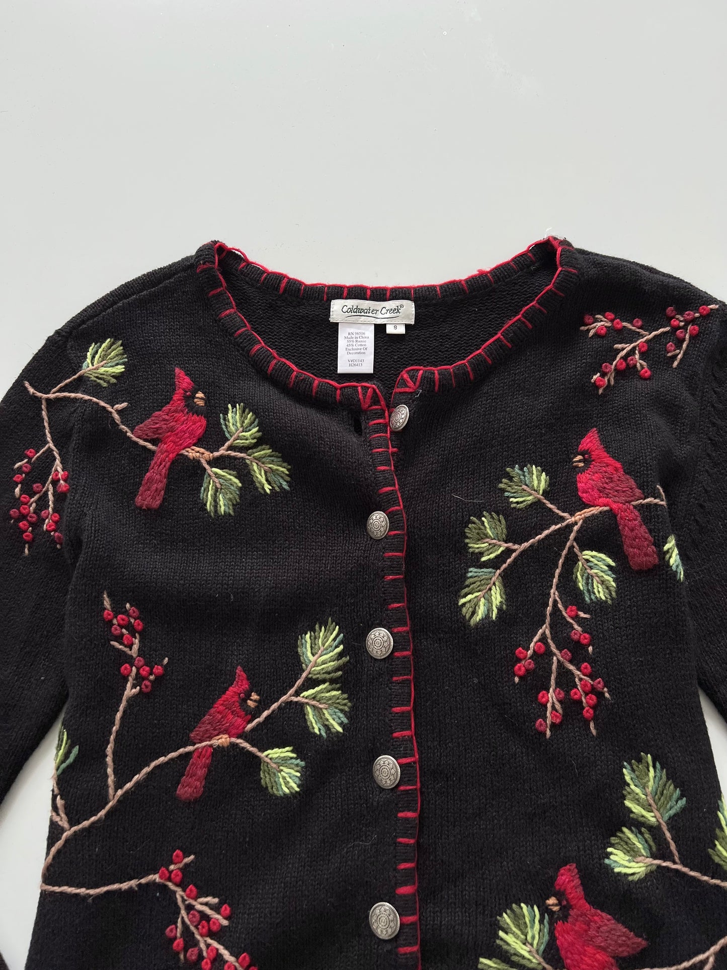 Coldwater Creek Embroidered Sweater-Bust 40