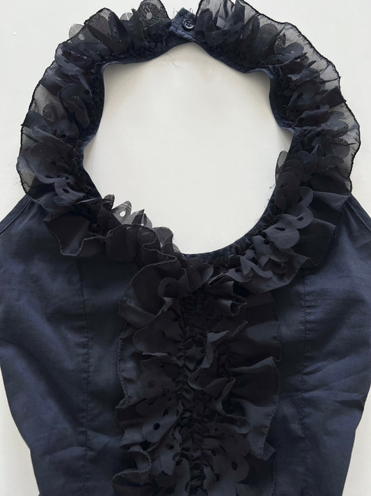Candida Vintage Ruffle Top-Bust 32 to 34