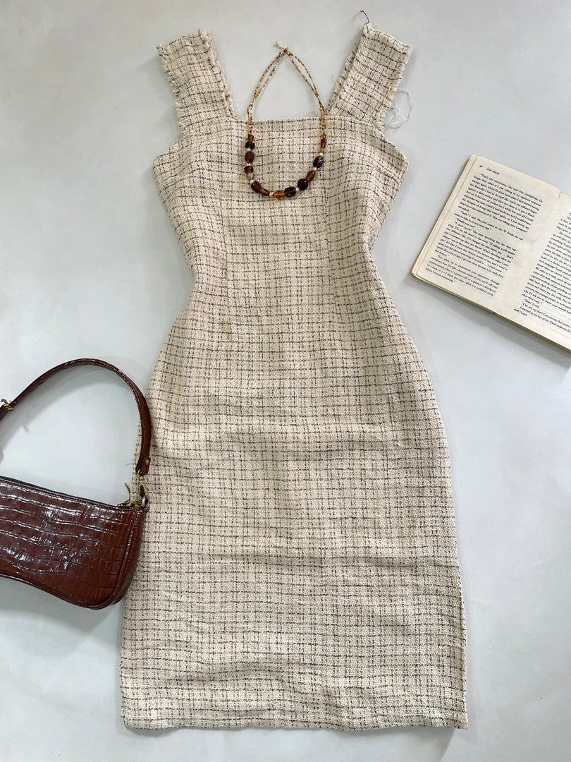 31 Fashion Tweed Dress-Bust 32