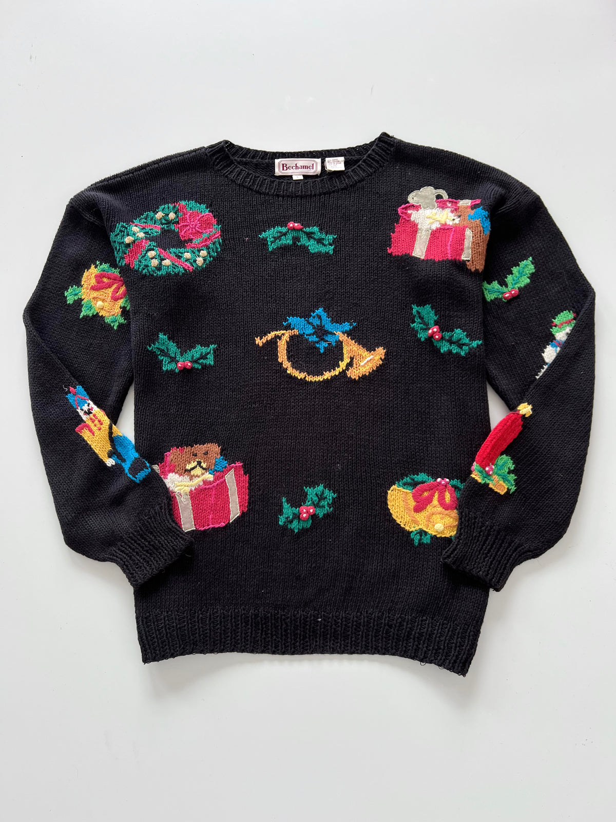 Bechamel Embroidered Christmas Sweater-Bust 50