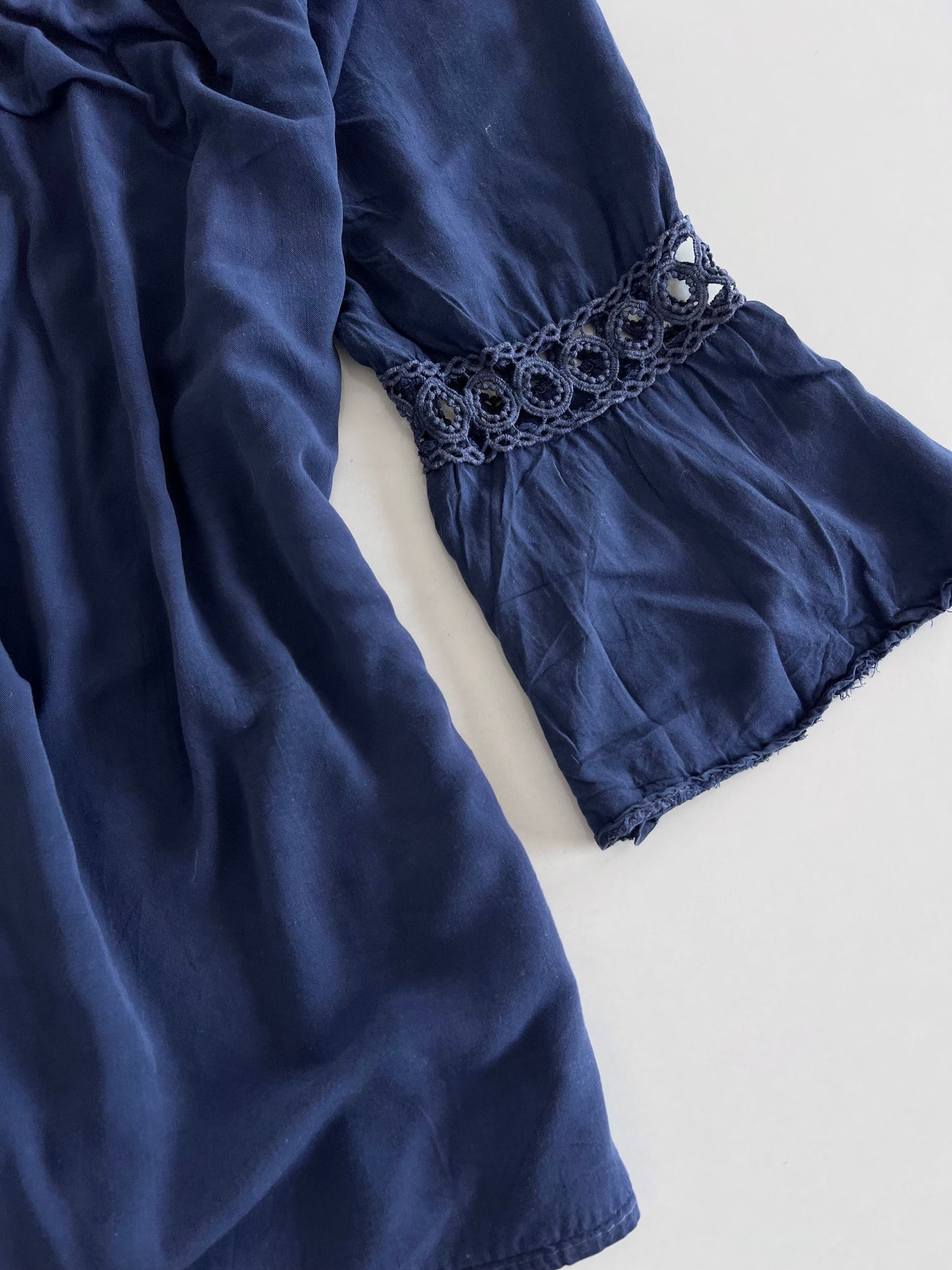 Blue Lace Cutout Top-Bust 46