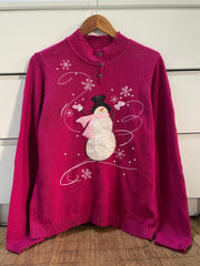 Christopher & Banks Embroidered Christmas Sweater-Chest 40