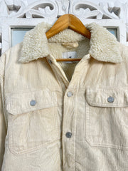 H&M Corduroy Inner Fur Super Thick Shacket-Chest 44