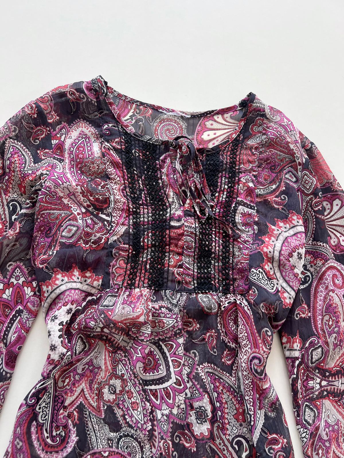 Paisley Sheer Top-Bust 40