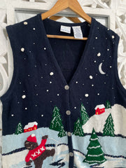 Bobbie Brooks Christmas Sweater Vest-Bust 42