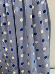 POLKA DOT BLUE STRIPED SKIRT WAIST - 28